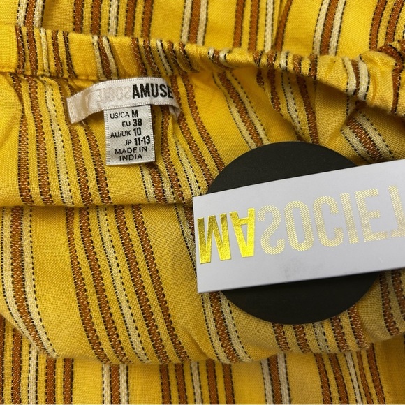 NWT AMUSE SOCIETY Striped Halter Tie Back Striped Dress - Picture 9 of 12